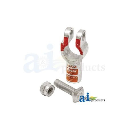 A & I Products Battery Terminal, Pos. Copper Crimp, 2/O Ga.  3.5" x3.5" x0.5" A-4020005P-B